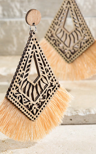 Light As A Feather Wooden Earrings