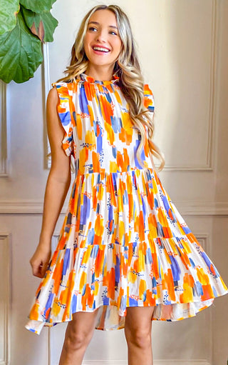 Falling For You Flutter Sleeve Babydoll Dress