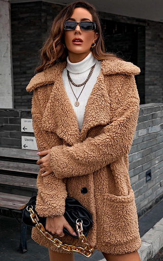 Living Up To The Hype Light Brown Teddy Sherpa Jacket