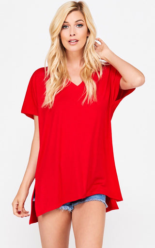 Perfect Red V-Neck Tee