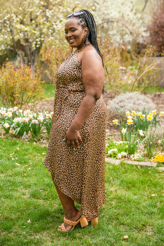 Just In Time Animal Print Dress, 3X fits like 1X/2X!