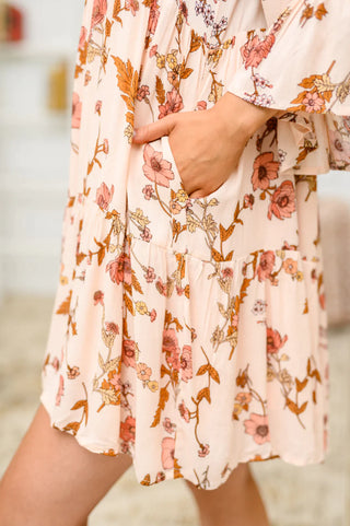 Spring Is In The Air Tiered Floral Dress, LARGE