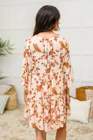 Spring Is In The Air Tiered Floral Dress, LARGE