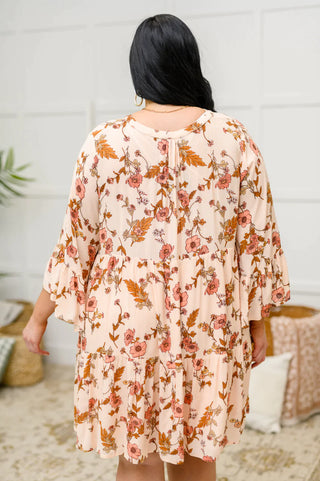 Spring Is In The Air Tiered Floral Dress, LARGE