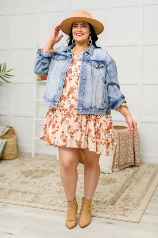 Spring Is In The Air Tiered Floral Dress, LARGE