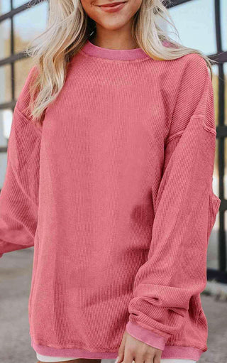 Cozy Casual Corded Sweatshirt, SM-2X, SIX COLORS!