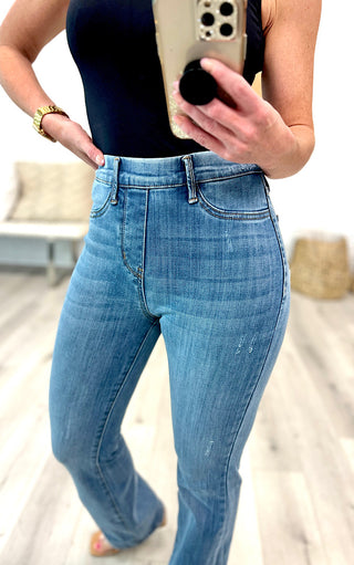 Always Amazing Judy Blue Pull On Bootcut Jeans, SIZE 13