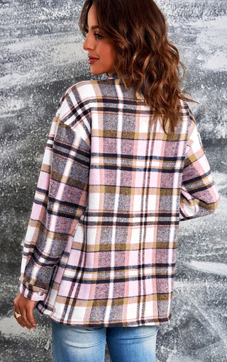 Seasons Of Love Plaid Shacket, SM-2X! FOUR COLORS!