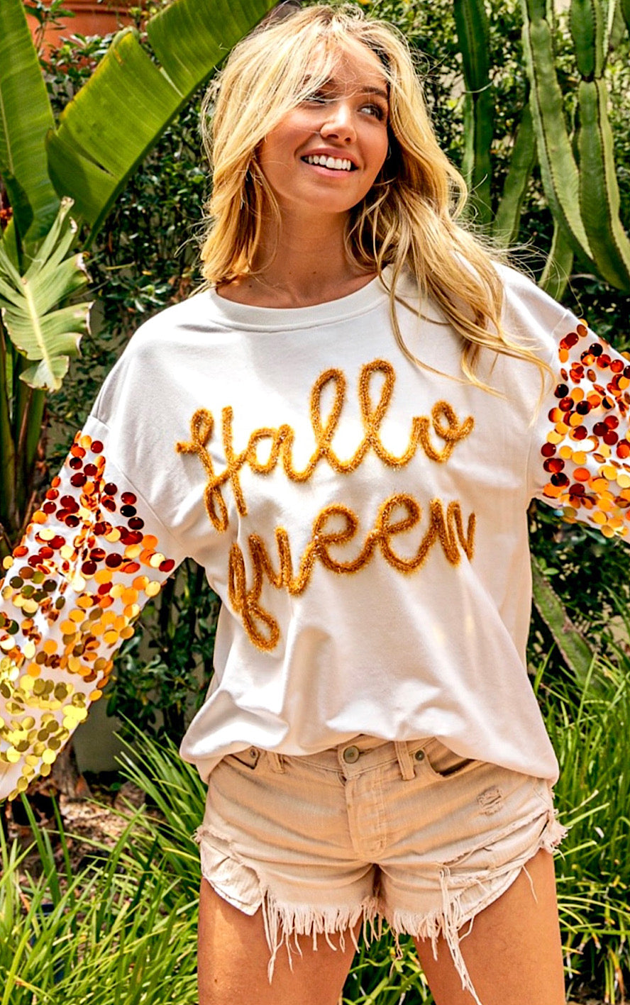 HalloQueen Sequin Halloween Top