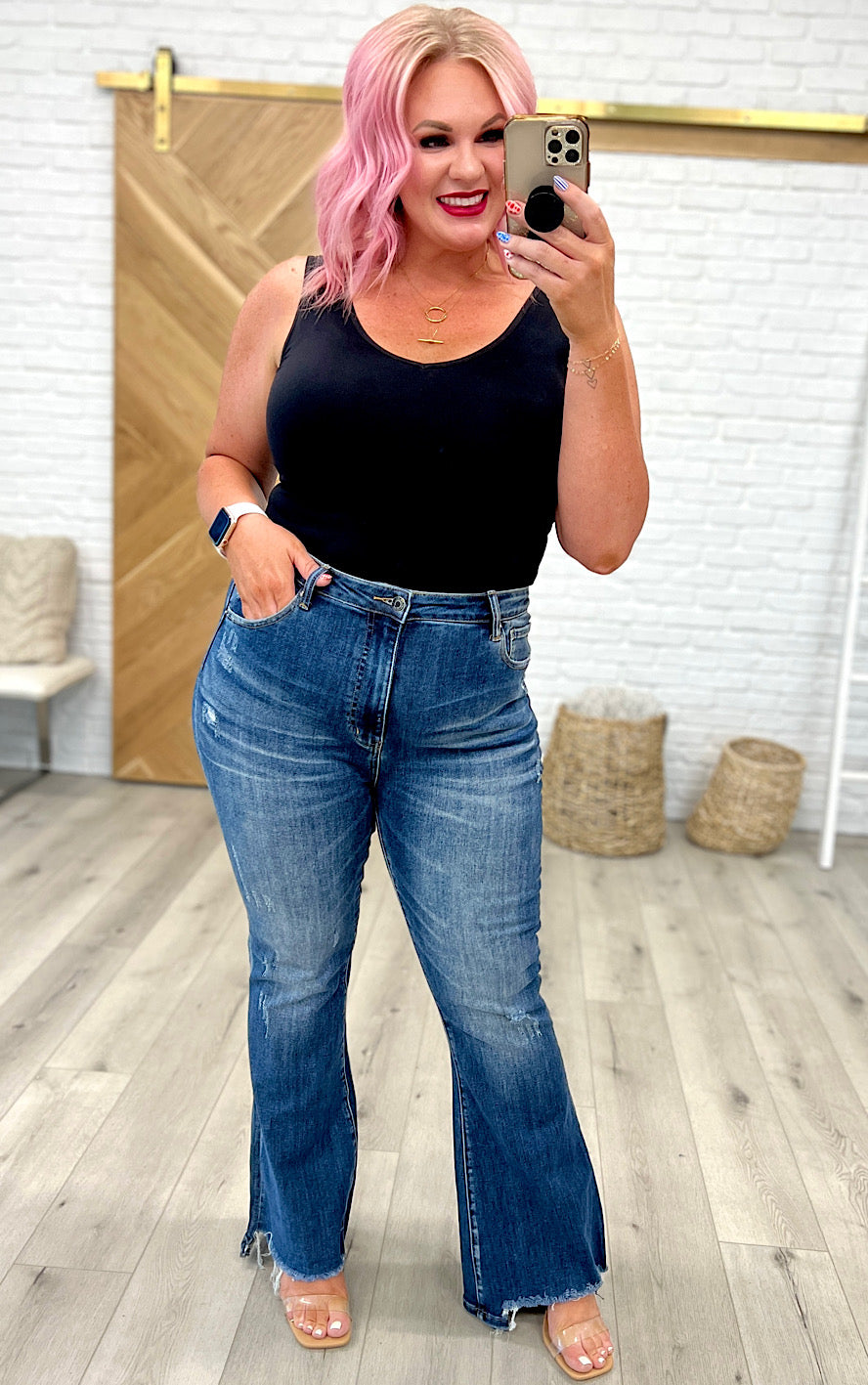 What A Feeling Flare Jeans by RISEN, SIZES 1-3X
