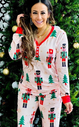 Nutcracker Blush Pink Pajamas Set, SM-4X, ETA 11/24