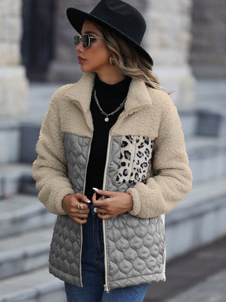 Wild Cozy Layers Leopard Color Block Jacket, SIX COLORS!