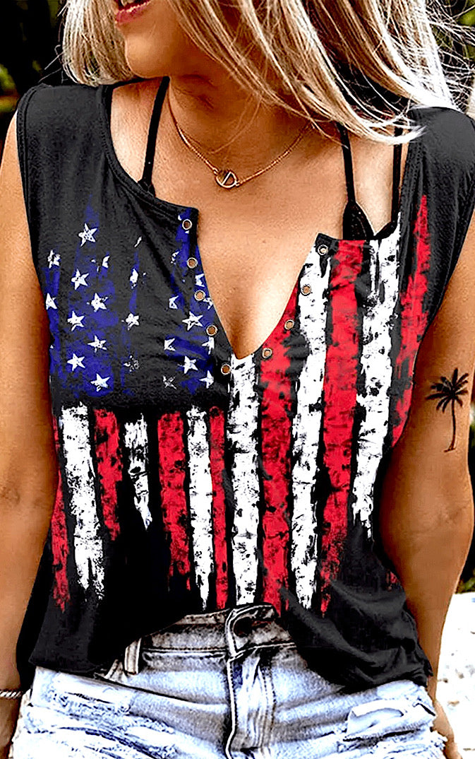 Proud To Be An American Black Tank