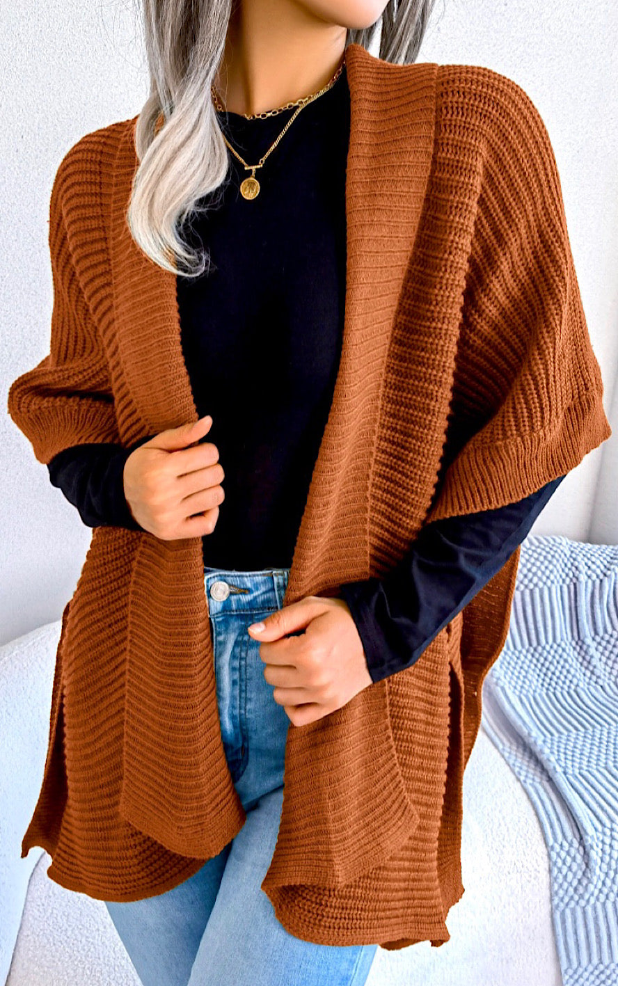 Cozy Classic Open Front Cardigan, THREE COLORS!