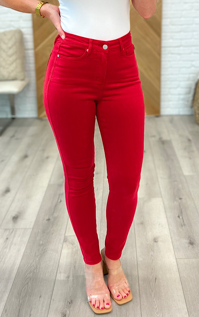 Red Hot Judy Blue Tummy Control Skinny Jeans, SIZES 0-24W
