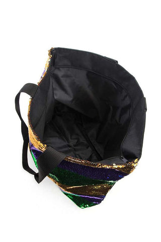 Beads & Bliss Mardi Gras Sequin Tote