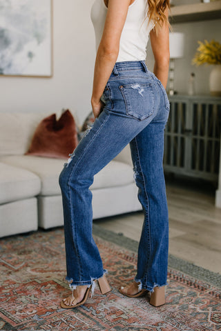 Always On My Mind Judy Blue Straight Leg Jeans, 0-24W