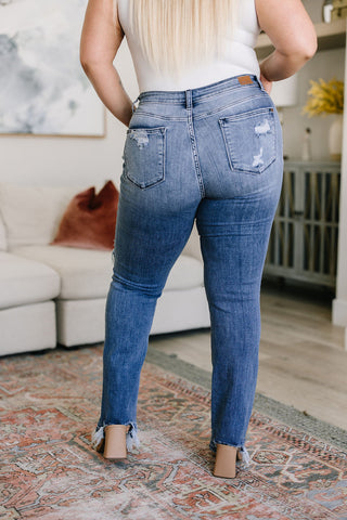 Always On My Mind Judy Blue Straight Leg Jeans, 0-24W