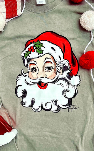 Vintage Jolly Santa Claus Tee, SM-3X