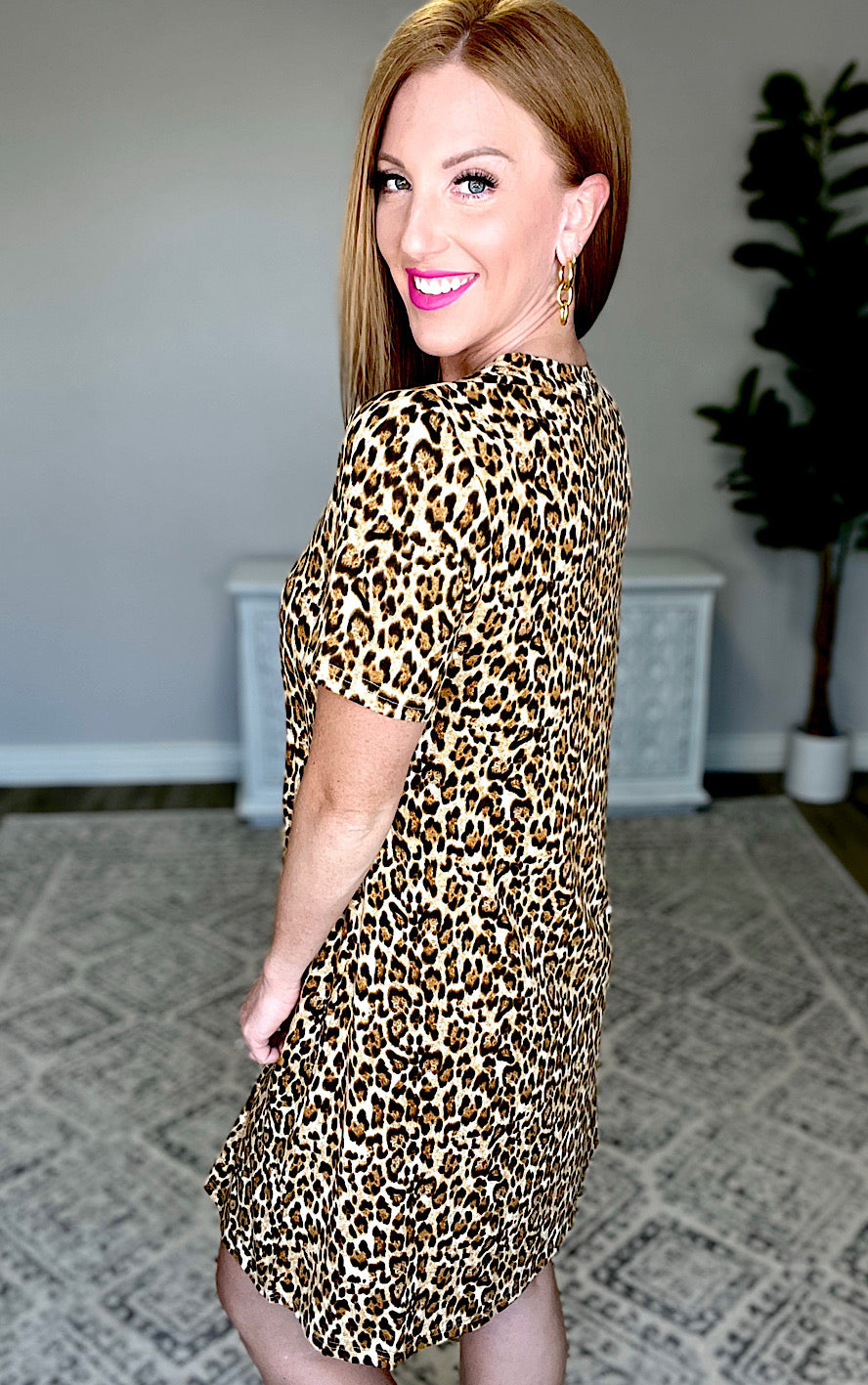 Confident Comfort Leopard Print Dress