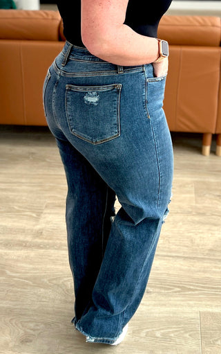 RESTOCKED! Casual Perfection Dark Wash Straight Leg Jeans by Judy Blue 0-24W