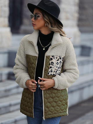 Wild Cozy Layers Leopard Color Block Jacket, SIX COLORS!