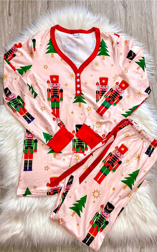 Nutcracker Blush Pink Pajamas Set, SM-4X