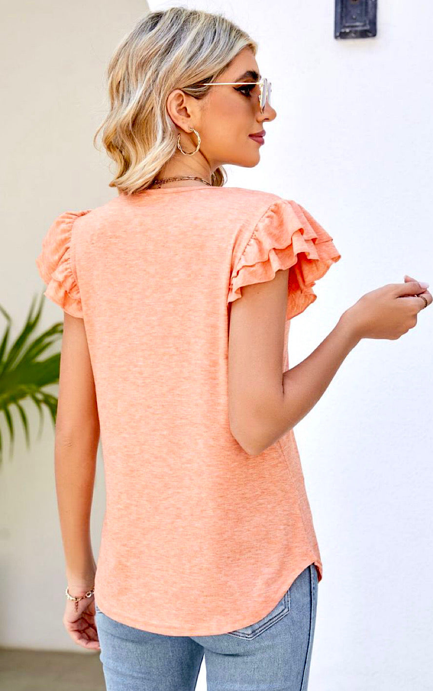 Adorably Yours Smocked Flutter Sleeve Top, SM-2X, SIX COLORS!