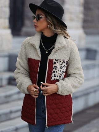 Wild Cozy Layers Leopard Color Block Jacket, SIX COLORS!