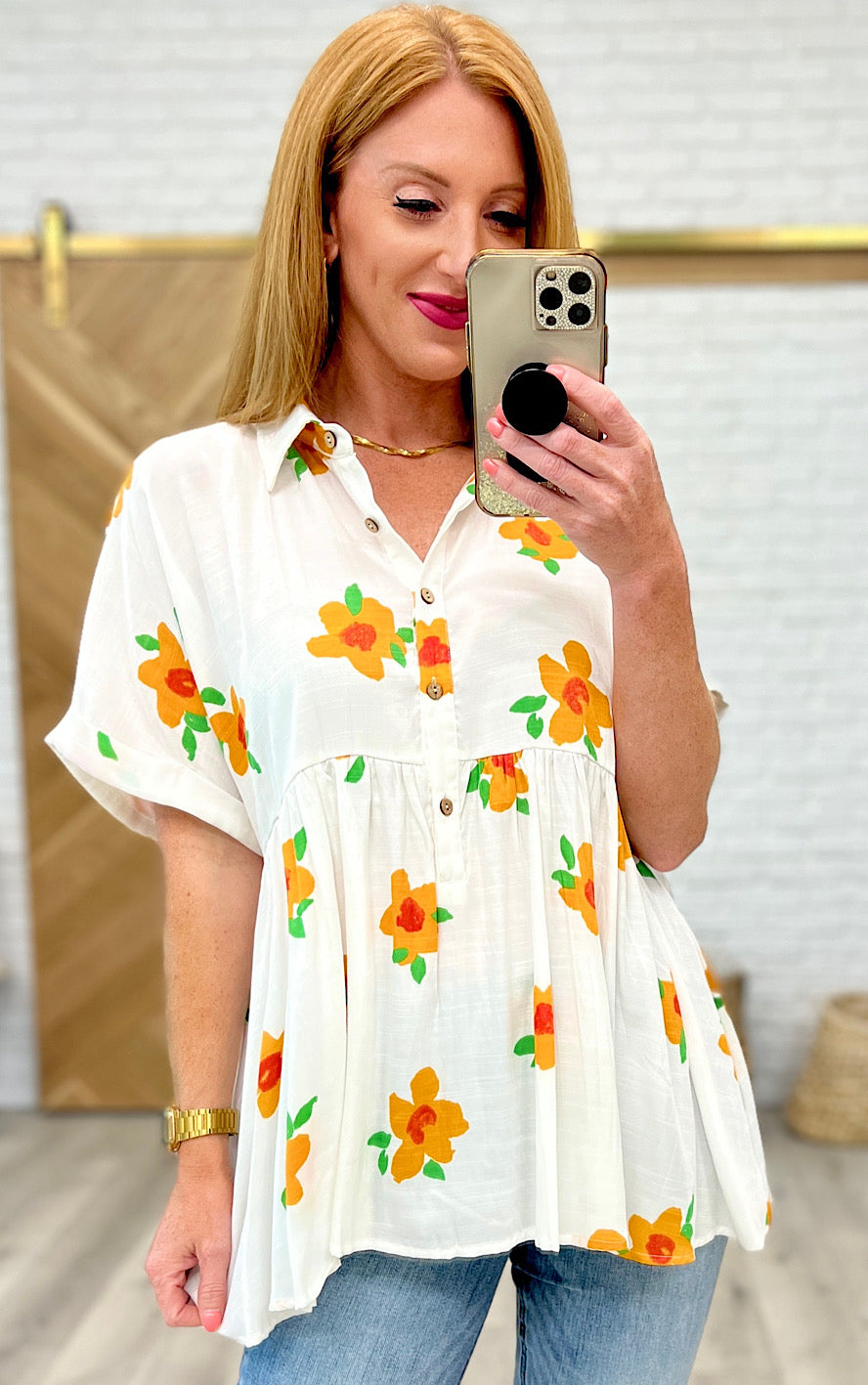 All The Smiles Floral Tunic, SM-3X