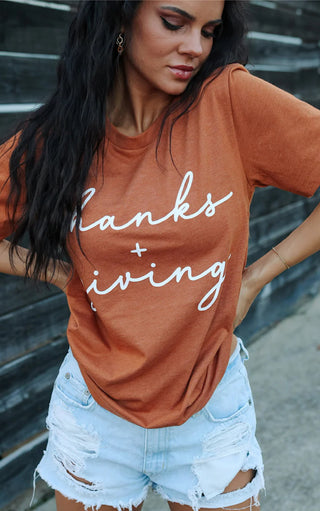 Thanksgiving Rust Graphic Tee, SM-2X