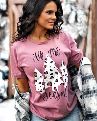 Tis The Season Leopard Christmas Tshirt