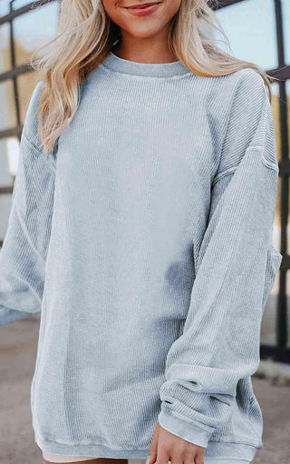 Cozy Casual Corded Sweatshirt, SM-2X, SIX COLORS!