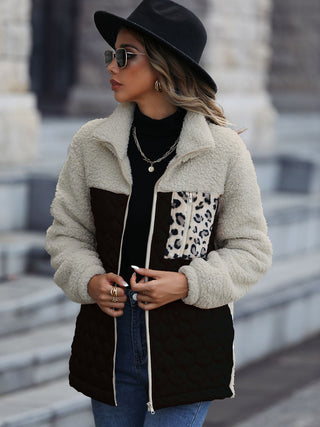 Wild Cozy Layers Leopard Color Block Jacket, SIX COLORS!