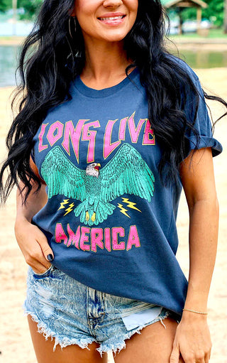 Long Live America Graphic Tee, SM-3X