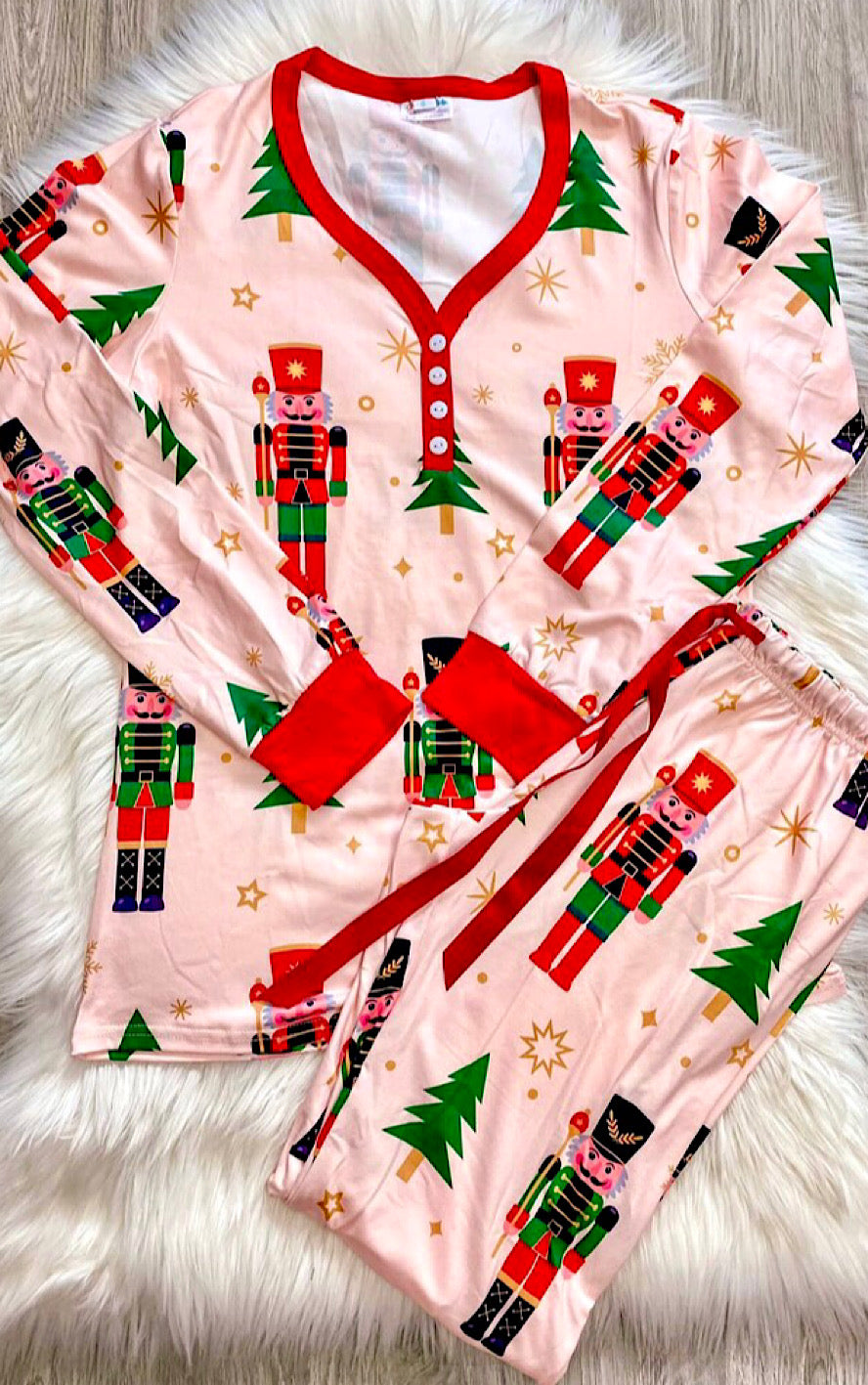 Nutcracker Blush Pink Pajamas Set, XL & 2X left!