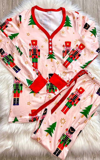 Nutcracker Blush Pink Pajamas Set, SM-4X