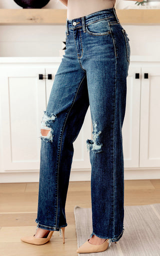 RESTOCKED! Casual Perfection Dark Wash Straight Leg Jeans by Judy Blue 0-24W