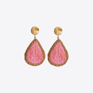 Raffia Grass Teardrop Earrings