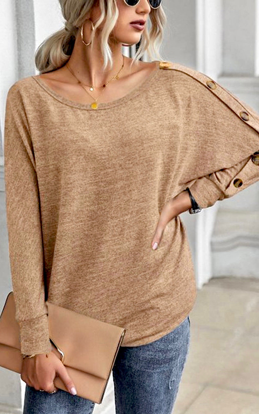 Cozy With Sass Boat Neck Top