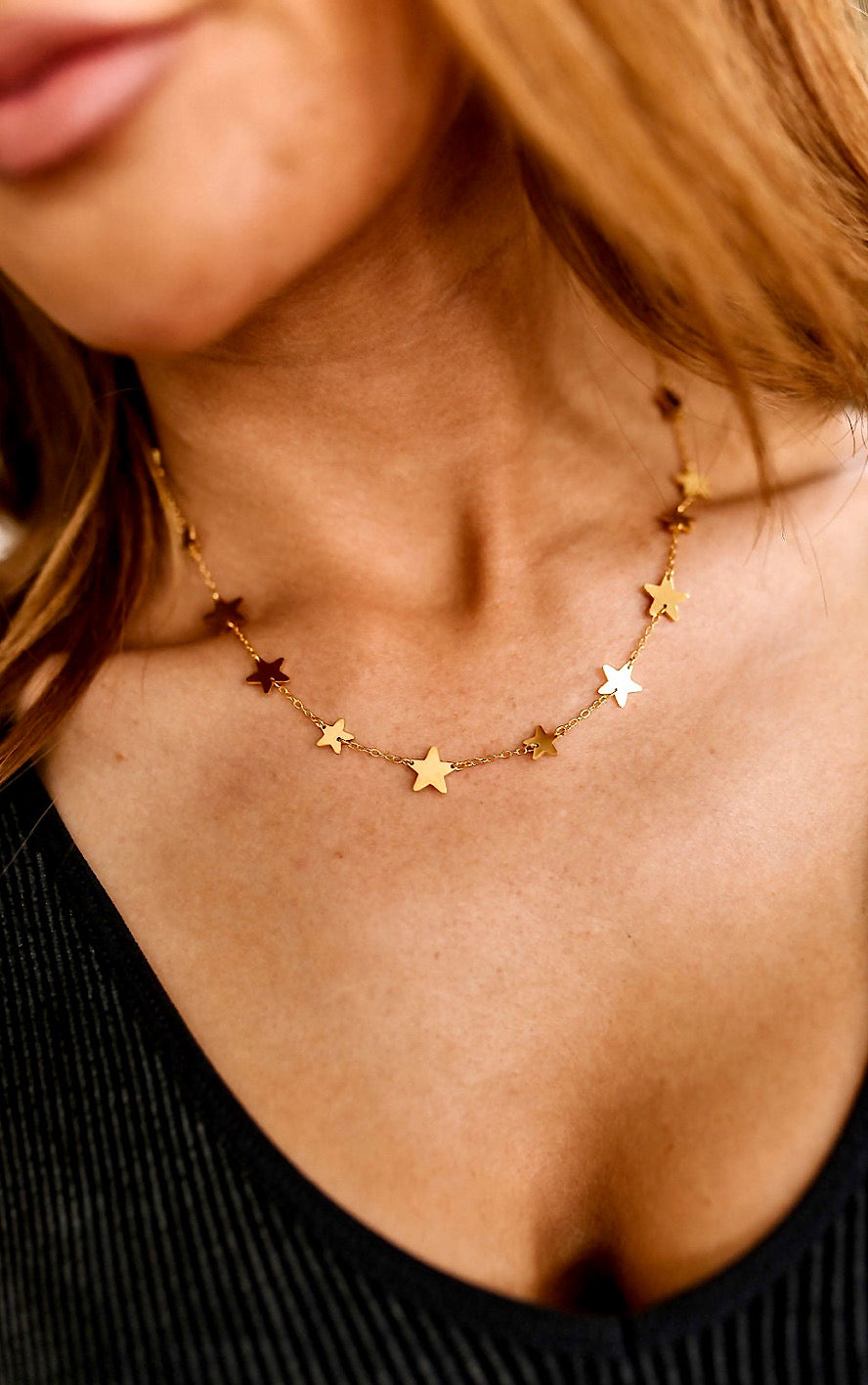 Starry Romance Waterproof Star Necklace