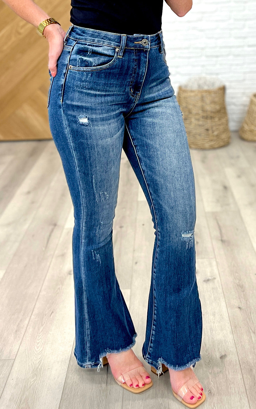 What A Feeling Flare Jeans by RISEN, SIZES 1-3X