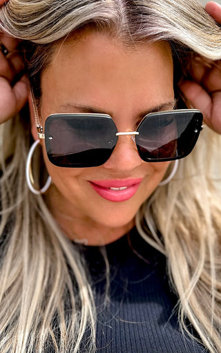 High Standards Black Oversized Sunglasses, RESTOCKED!!