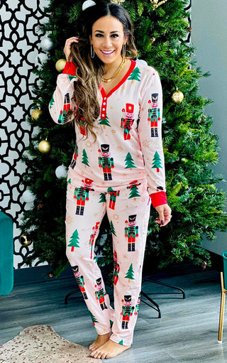 Nutcracker Blush Pink Pajamas Set, SM-4X, ETA 11/24