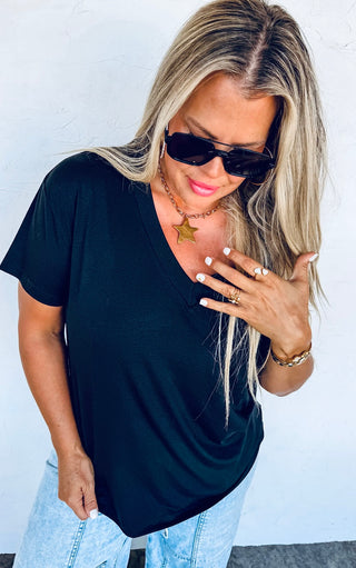Better Than His Slouchy Boyfriend Tee - Black