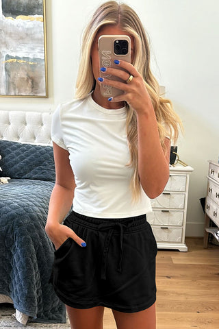 Black French Terry Skort