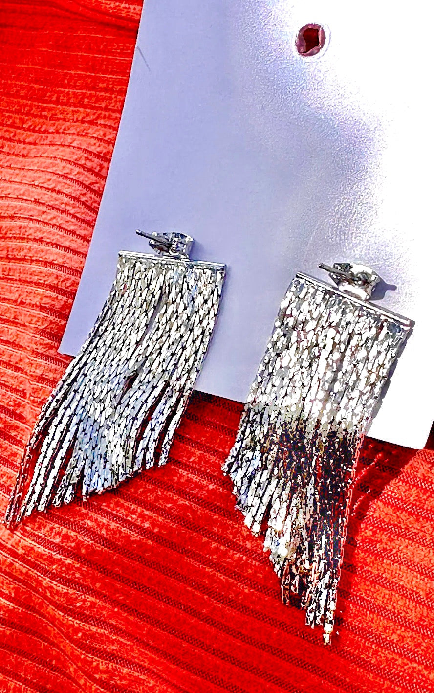 Second Glances Silver Fringe Earrings