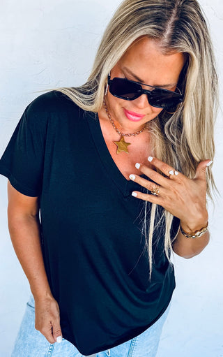 Better Than His Slouchy Boyfriend Tee - Black