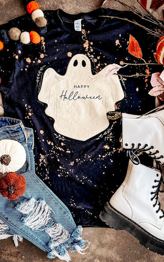 Happy Halloween Ghost Tee, SM-3X