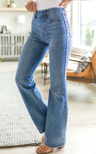 Always Amazing Judy Blue Pull On Bootcut Jeans, SIZE 13